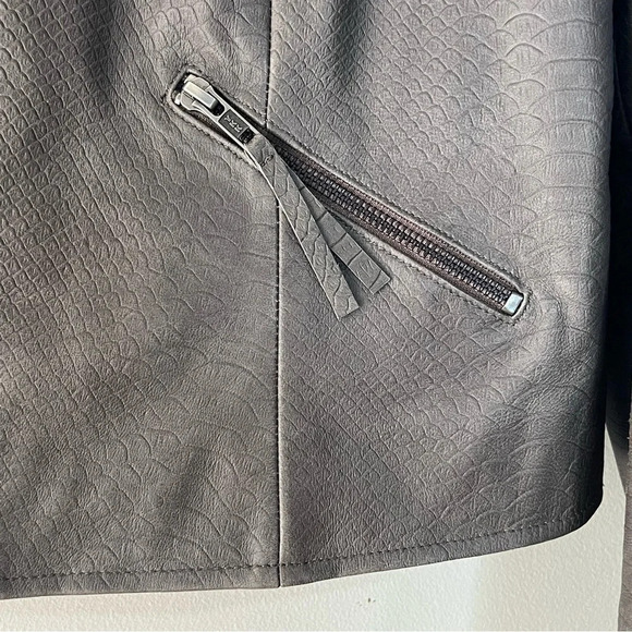 Bagatelle genuine leather bomber jacket size Large brown snake skin pattern - Picture 6 of 10